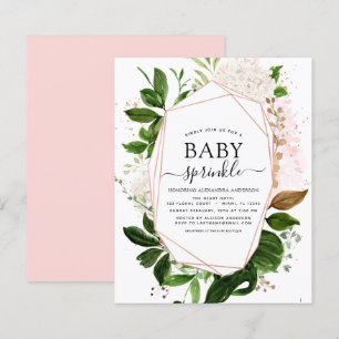 Budget Baby Sprinkle Shower Greenery Geometric
