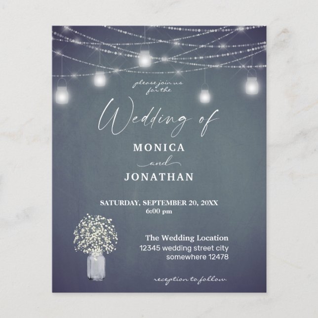 Budget Baby's Breath BG Chalkboard String Lights Flyer (Front)