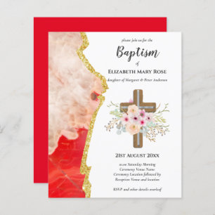 BUDGET Baptism Christening Bautizo Bautismo INVITE