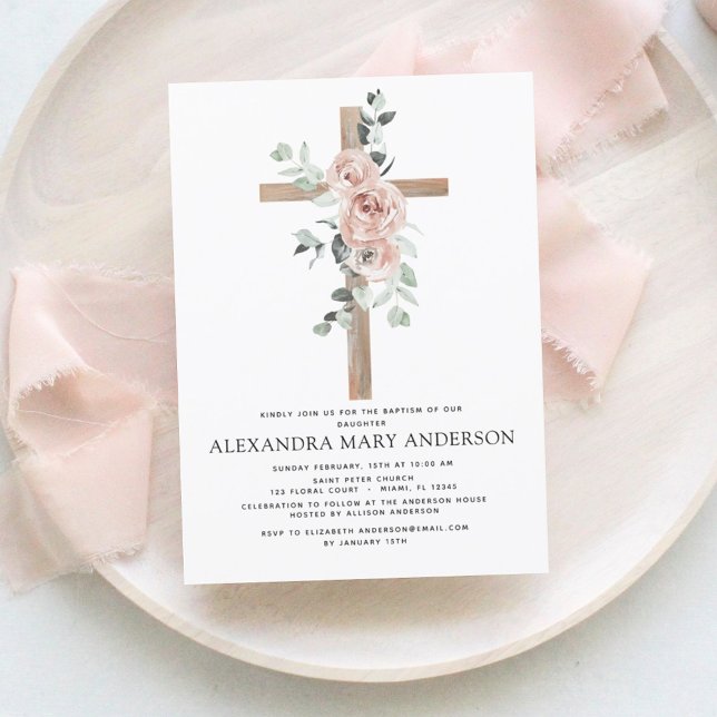 Budget Baptism Dusty Pink Rose Greenery Eucalyptus (Creator Uploaded)