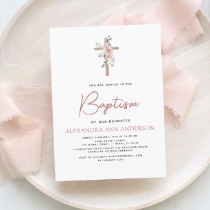 Budget Baptism Dusty Pink Rose Greenery Eucalyptus