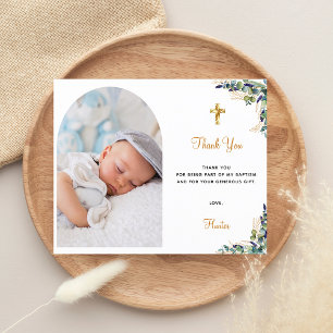 Budget baptism eucalyptus arch photo thank you