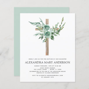 Budget Baptism Floral Eucalyptus Greenery