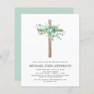 Budget Baptism Greenery Sage Eucalyptus