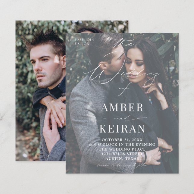 Budget Barely There Shades - Photo Wedding (Front/Back)