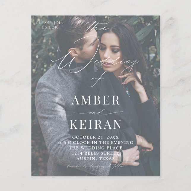 Budget Barely There Shades - Photo Wedding Flyer (Front)