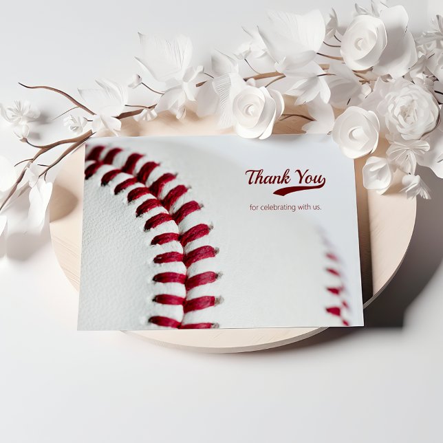 Budget Baseball Theme Wedding Thank You Card (Creator Uploaded)