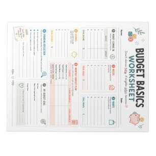 Budget Basics Worksheet Notepad