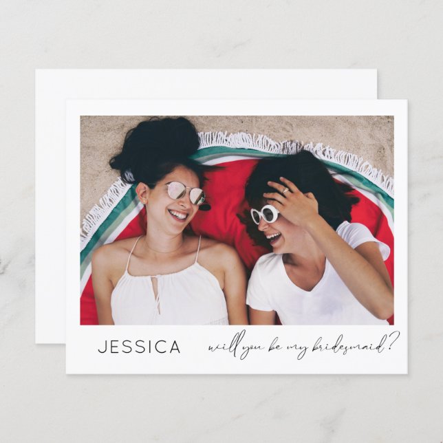 Budget Be Bridesmaid Small Proposal Calligraphy (Front/Back)