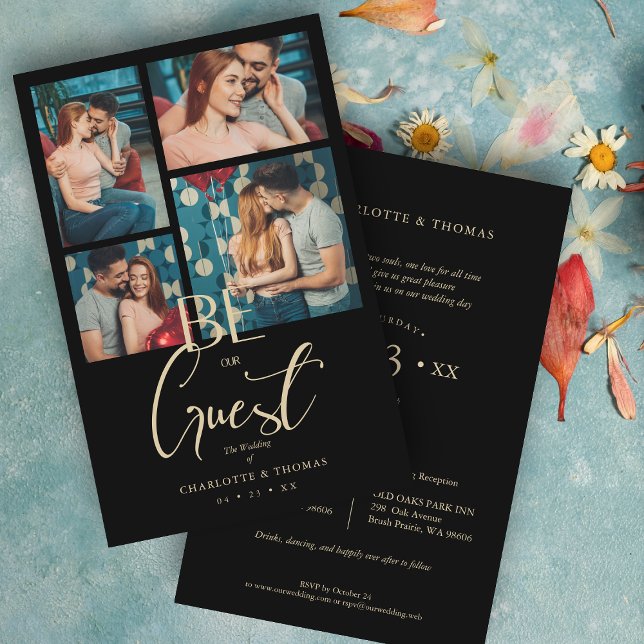 Budget Be our Guest Quote Black Fancy Wedding (Creator Uploaded)