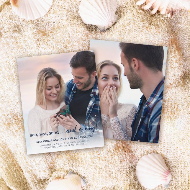 Budget Beach Photo Engagement Announcement (Creator Uploaded)