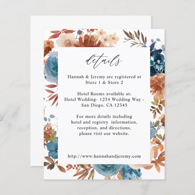 Budget Beige & Dusty Blue Floral Details (Front/Back)