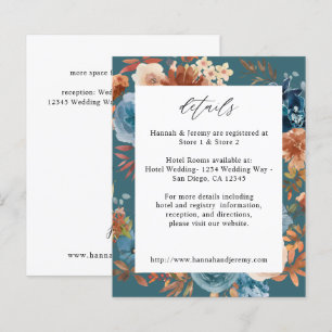 Budget Beige & Dusty Blue Floral Details - Teal