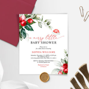 Budget Berry A Merry Little Baby Shower Invitation