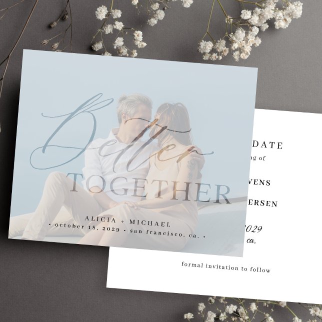 Budget better together photo wedding save the date (Creator Uploaded)