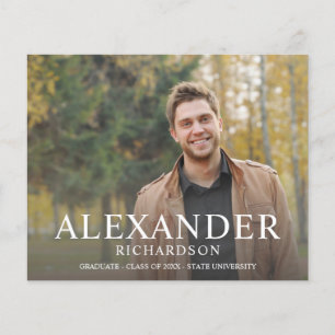 Budget Big Mod Name Photo Graduation Announce Flyer