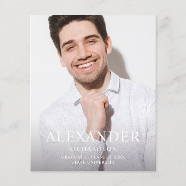 Budget Big Mod Name Photo Graduation Announce VER Flyer (Front)