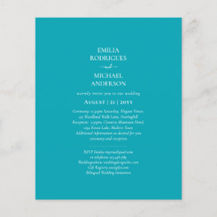 BUDGET Bilingual 2-sided Invite Spanish Boda Flyer