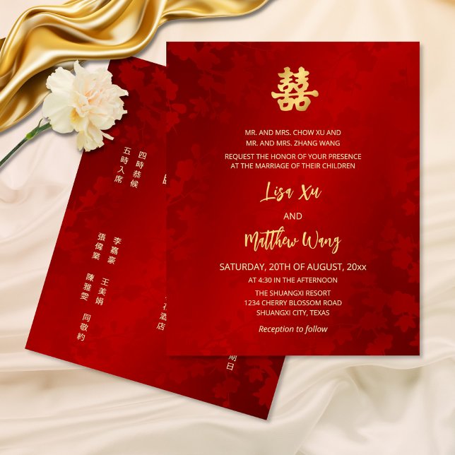 BUDGET Bilingual Red Gold Chinese Wedding (Creator Uploaded)