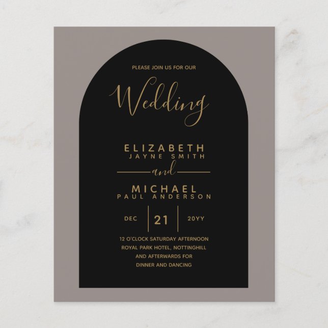 BUDGET Bilingual Spanish Boda English Wedding (Front)