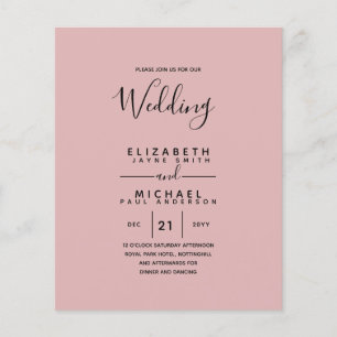 Budget Bilingual Spanish BODA English Wedding Flyer
