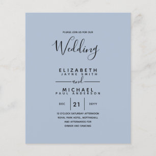 Budget Bilingual Spanish BODA English Wedding Flyer
