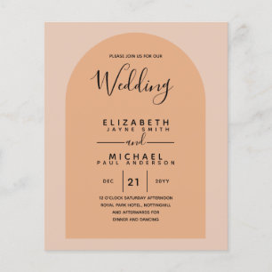 BUDGET Bilingual Spanish Boda English Wedding Flyer