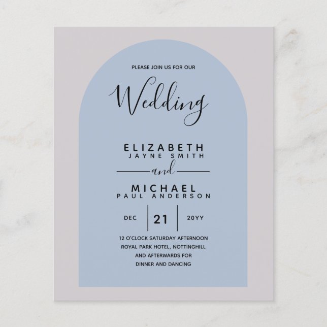 BUDGET Bilingual Spanish Boda English Wedding Flyer (Front)