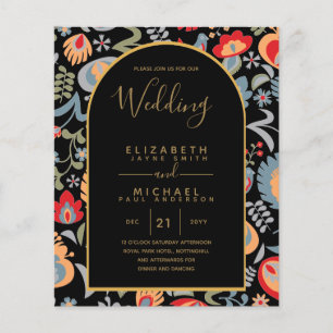 BUDGET Bilingual Spanish English Boda Wedding Flyer