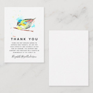 BUDGET Bird In Loving Memory Funeral Card