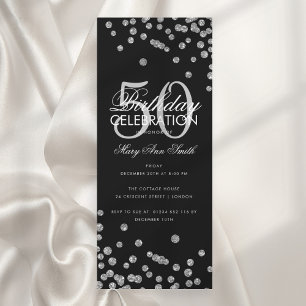 Budget Birthday Glitter Confetti Silver & Black