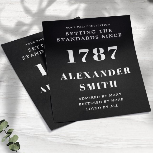 Budget Birthday Invitation Black White Flyer (Creator Uploaded)