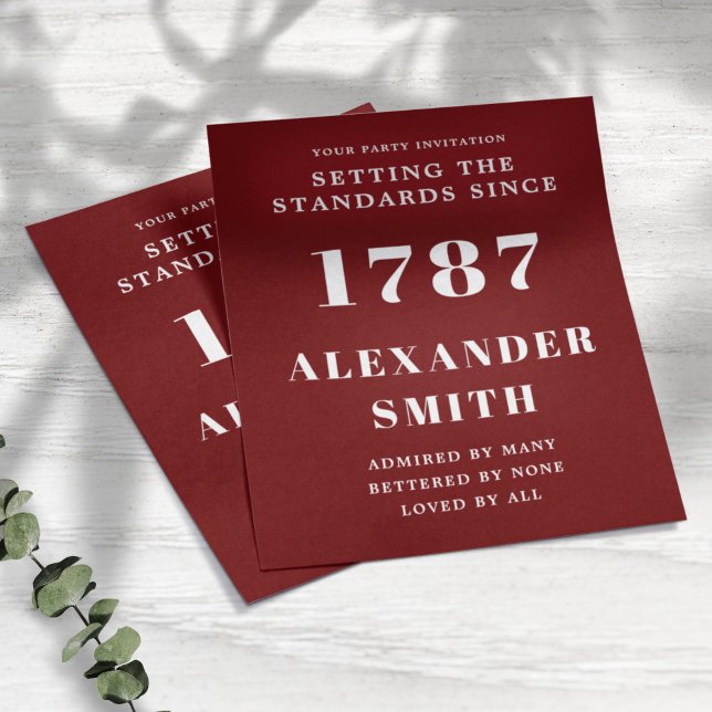 Budget Birthday Invitation Red White Flyer (Creator Uploaded)