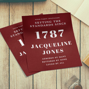 Budget Birthday Invitation Red White Flyer