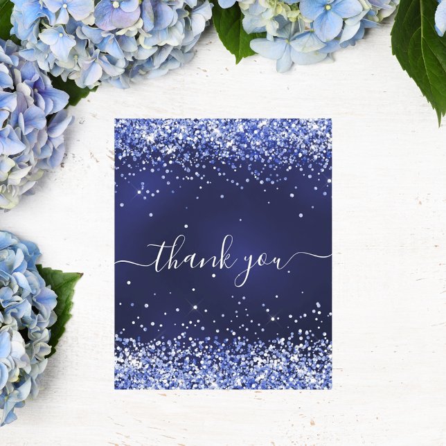 BUDGET birthday navy blue glitter dust thank you (Creator Uploaded)
