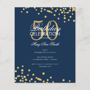 Budget Birthday Party Glitter Confetti Gold Navy