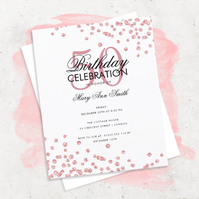 Budget Birthday Party Glitter Confetti Rose Gold  (Creator Uploaded)