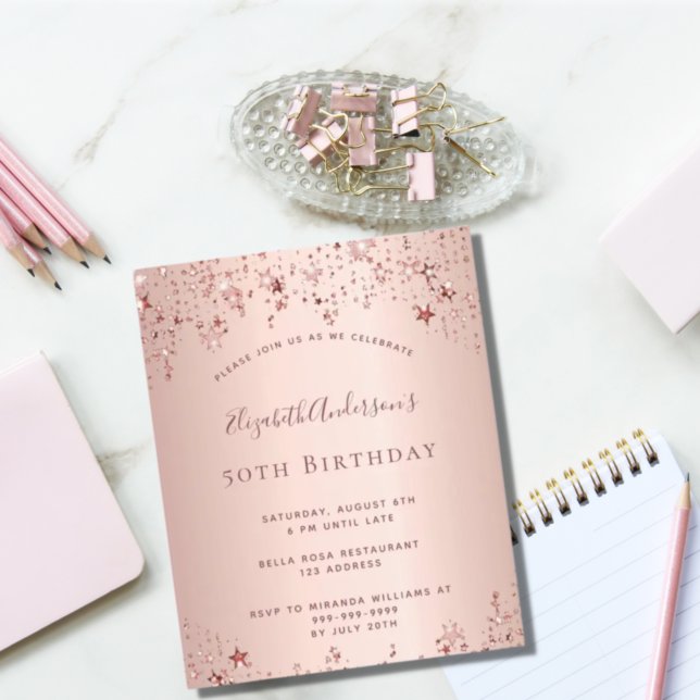 Budget birthday party rose gold stars sprinkle (Creator Uploaded)