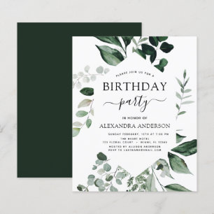 Budget Birthday Party Spring Botanical Greenery