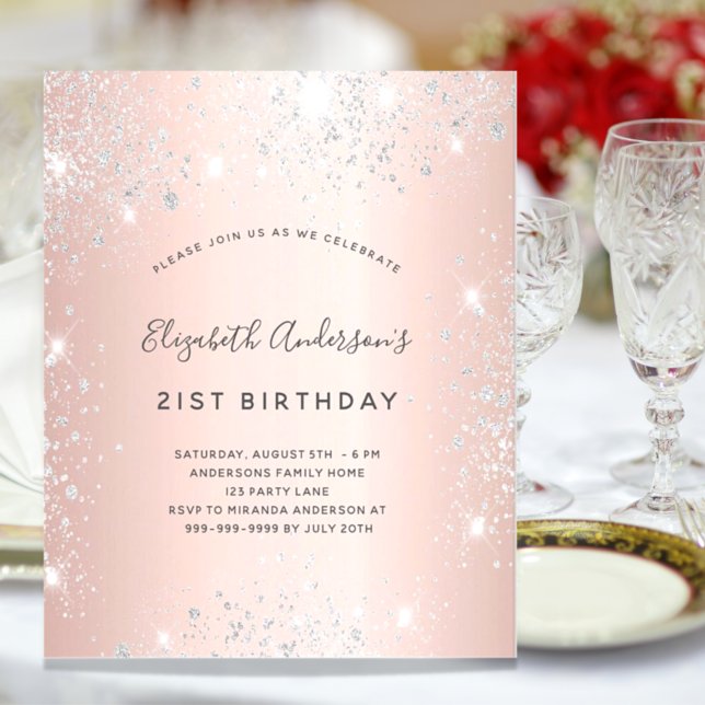 Budget birthday rose gold silver glitter dust (Creator Uploaded)
