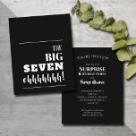 Budget Black and White 70th Birthday Invitations<br><div class="desc">"The BIG SEVEN ohhhhh!" on the front and your party details on the back in chic lettering. These affordable birthday invitations are printed on 110 lbs bright white semi-gloss cardstock available in 3 sizes. **White ENVELOPES ARE OPTIONAL and can be added to your order at an additional cost. Be sure...</div>