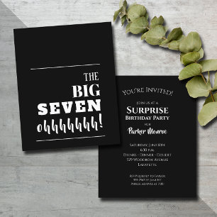 Budget Black and White 70th Birthday Invitations