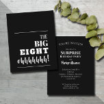 Budget Black and White 80th Birthday Invitations<br><div class="desc">"The BIG EIGHT ohhhhh!" on the front and your party details on the back in chic lettering. These affordable birthday invitations are printed on 110 lbs bright white semi-gloss cardstock available in 3 sizes. **White ENVELOPES ARE OPTIONAL and can be added to your order at an additional cost. Be sure...</div>