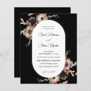 Budget Black & Natural Floral Wedding - Black