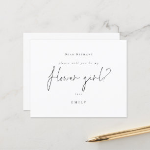 Budget Black Script Flower Girl Request