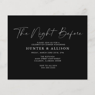 Budget Black The Night Before   Invitation  Flyer