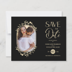 Budget Black Wedding Fancy Ornament Frame Flowers 