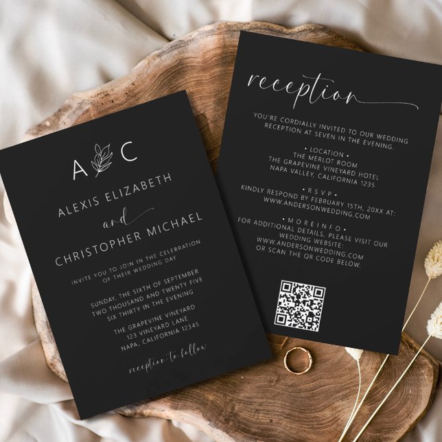 Budget Black White All In One Wedding QR Code (Creator Uploaded)