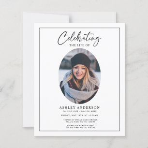 Budget Black White Celebration of Life  Funeral