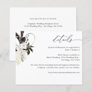 Budget Black & White Floral Beachy Details